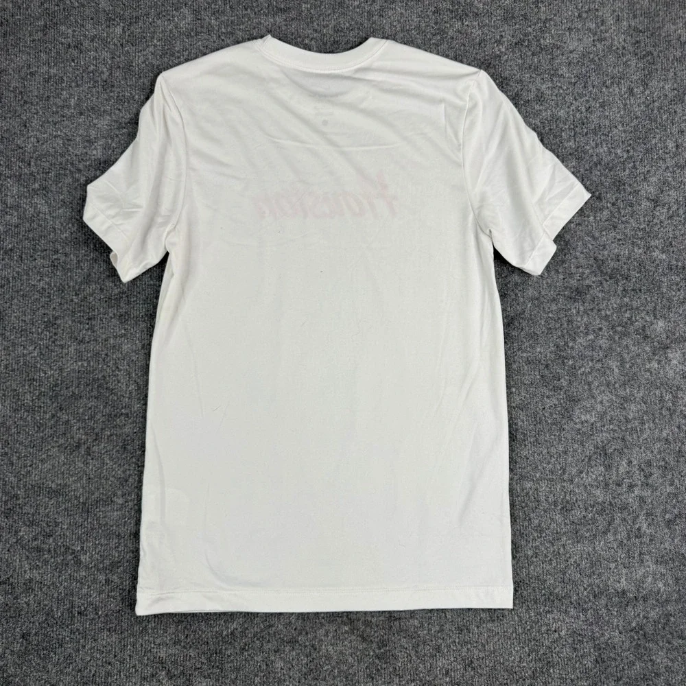Nike T-Shirt Mens Size S White Houston Dri-Fit Athletic Short Sleeve Graphic Tee